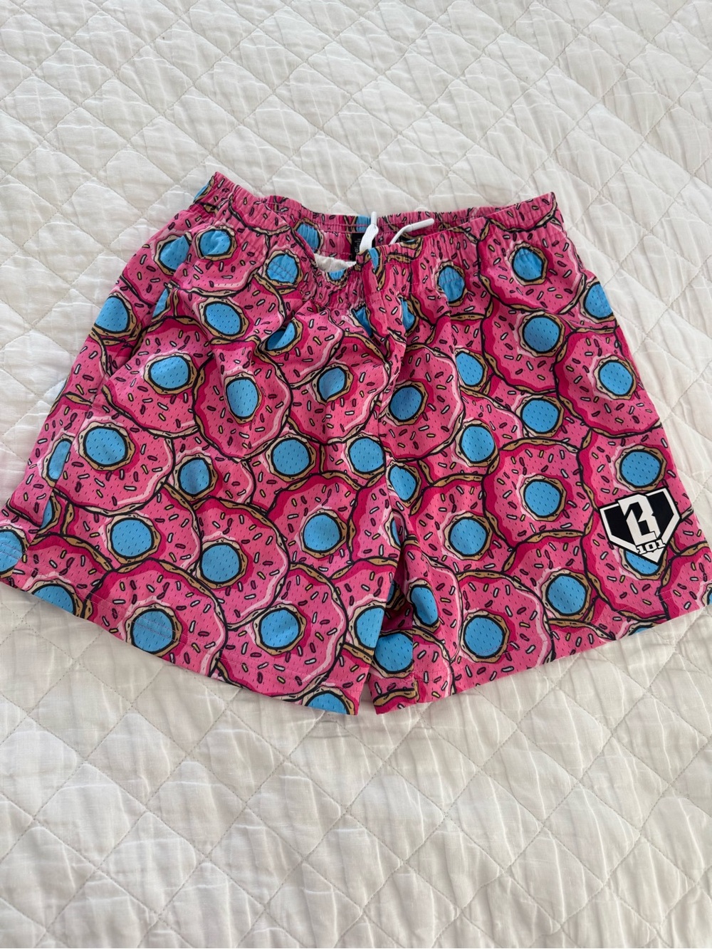 Baseball Lifestyle 1010 Pink Donut Print Men’s  Shorts